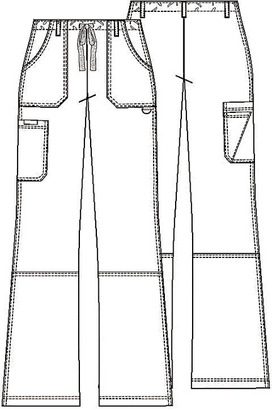 #20 * SCRUB PANT * Women's Low Rise Cargo * MID ATLANTIC RETINA *