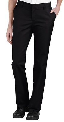 #29 * WORK PANT * SIMPSON HOUSE * DINING SERVICES * Women's Relaxed Fit * Flat Front * BLACK *