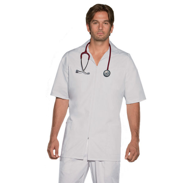 Cherokee 1373 Men's Med-Man Zip Front Lab Coat