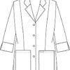 Cherokee Professional Whites 1470 30" 3/4 Sleeve Lab Coat