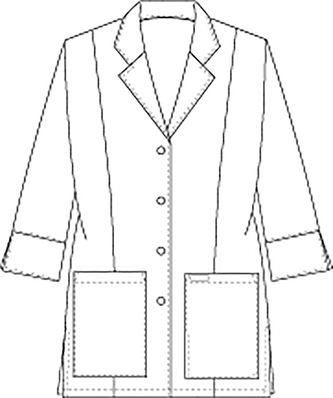 Cherokee Professional Whites 1470 30" 3/4 Sleeve Lab Coat