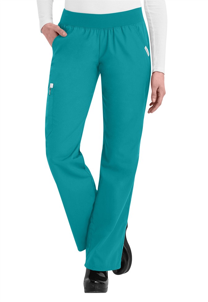 teal scrub jogger pants