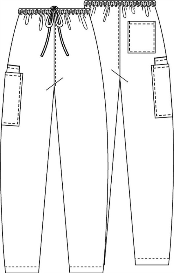 Cherokee Workwear 4100 unisex cargo drawstring scrub pant
