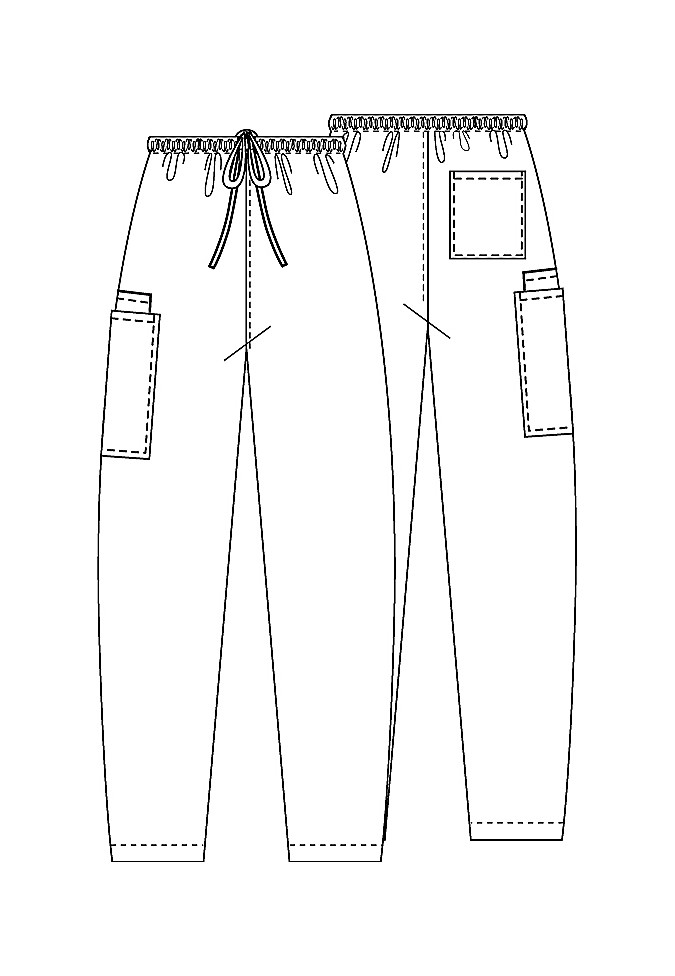 Cherokee 4100 Unisex Cargo Drawstring Scrub Pant
