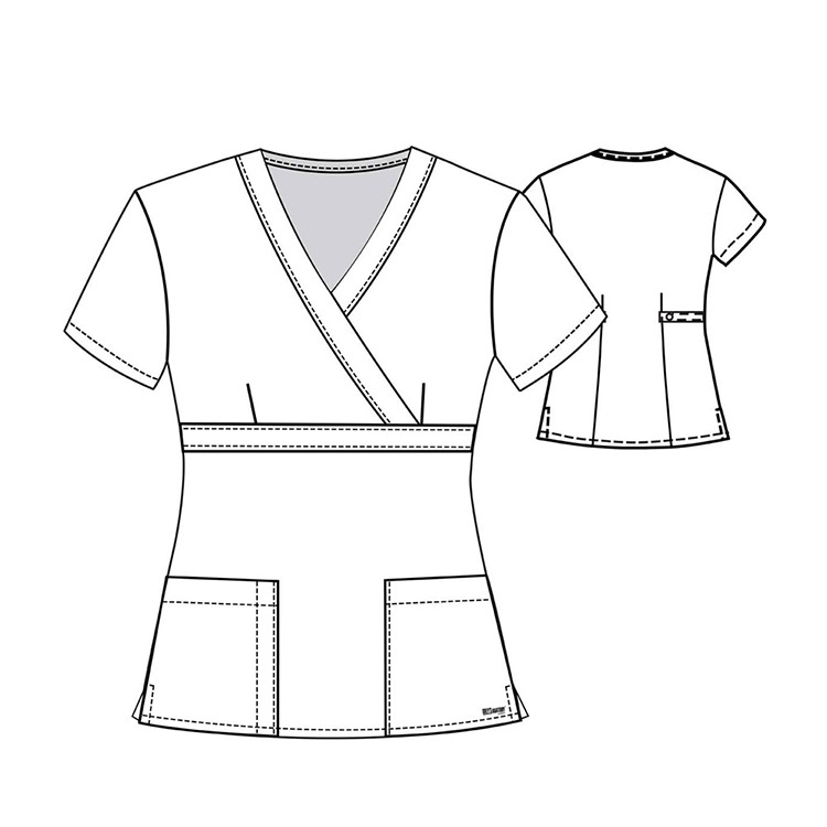 Grey’s Anatomy Jr. Fit Mock Wrap Top #4153 | Central Uniforms