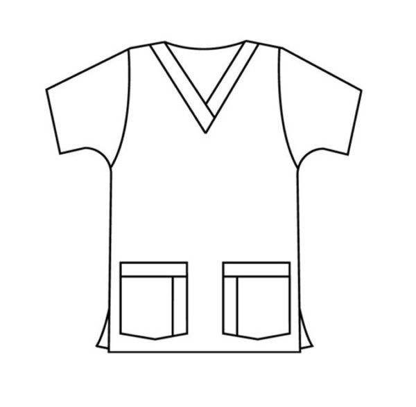Landau 8219 V Neck 2 Pocket Scrub Top