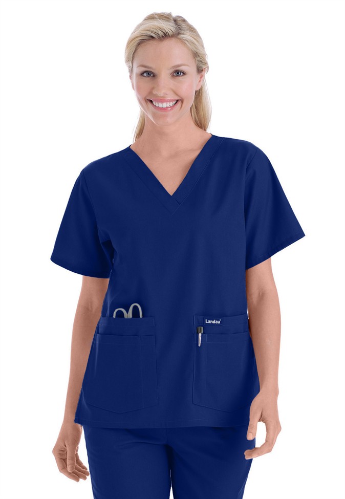 Landau 8219 Women's V-Neck Tunic Scrub Top