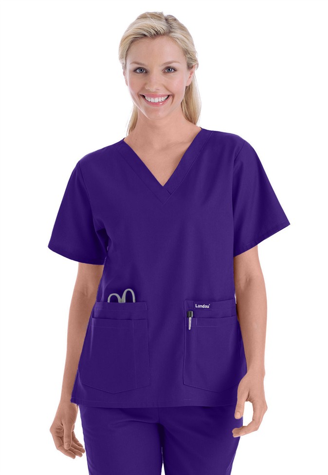 Landau 8219 Women's V-Neck Tunic Scrub Top