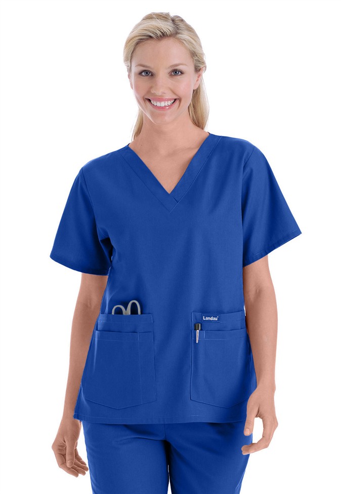 Landau 8219 WOMEN'S V-NECK TUNIC Scrub Top