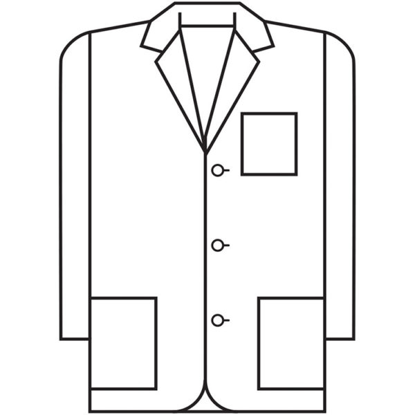 Fundamentals by META Labwear 15103 Men's 3-Pocket Consultation Lab Coat