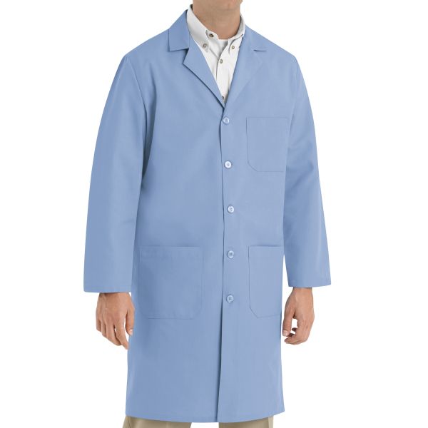 Worklon 420-56 100% Sanforized Cotton Heavyweight Twill Mens Knee Length Lab Coat Size 56 White Button Front 41 Length 