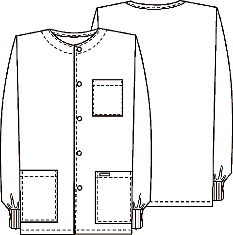 Cherokee Workwear 4450 Men's Snap Front Scrub Jacket