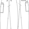 Cherokee Workwear Unisex Drawstring Cargo Scrub Pant 4100