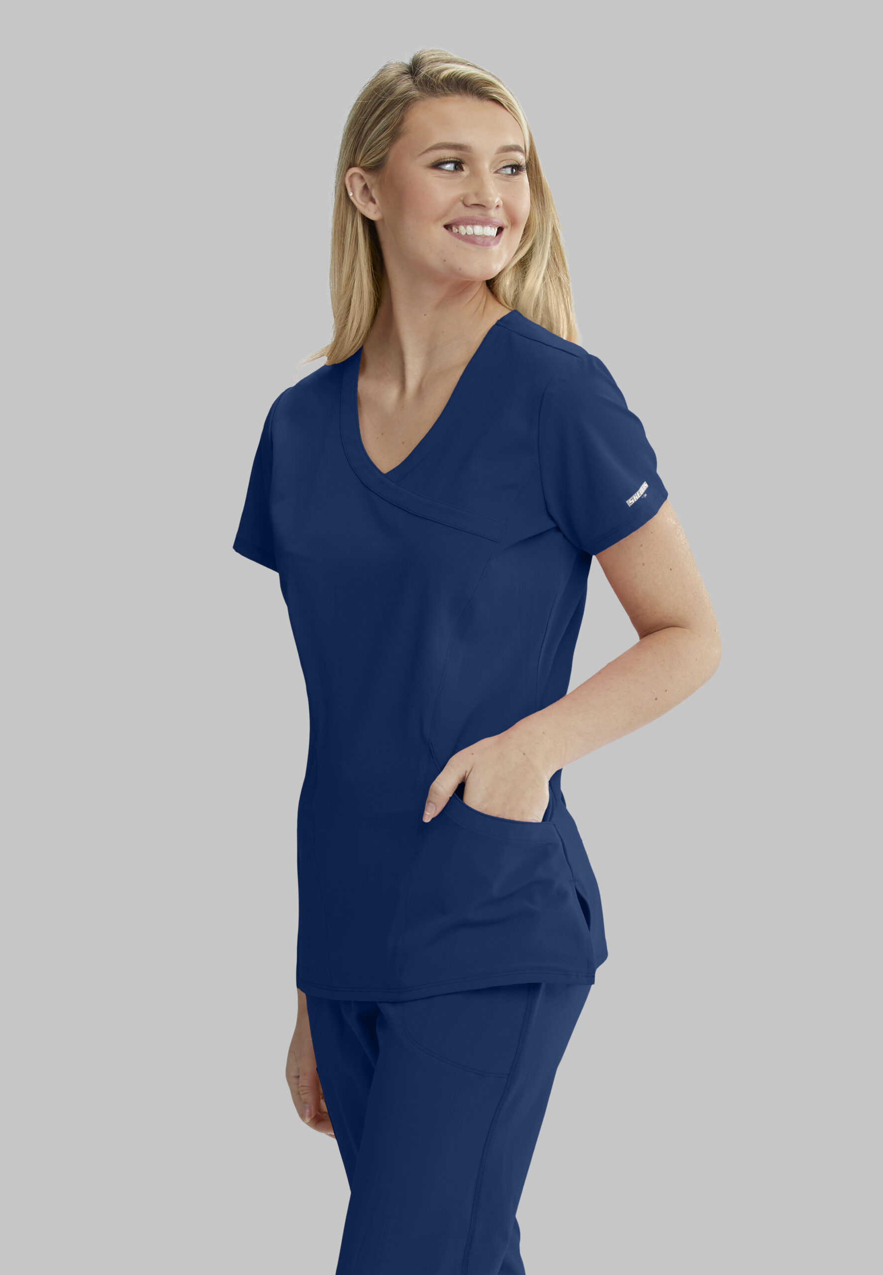 Sketchers 3 Pockets Mock Wrap Scrub Top – #SK102 | Central Uniforms