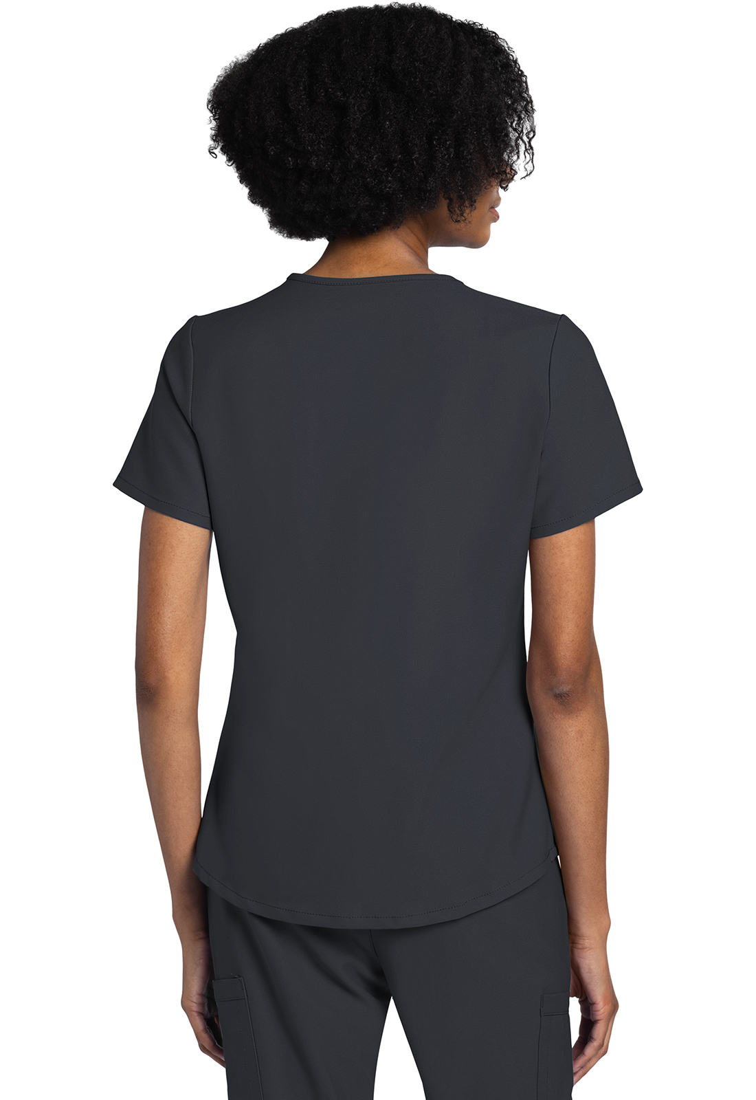 Cherokee Ultra Ladies' 3 Pocket Shirtail V-neck Top - Image 3