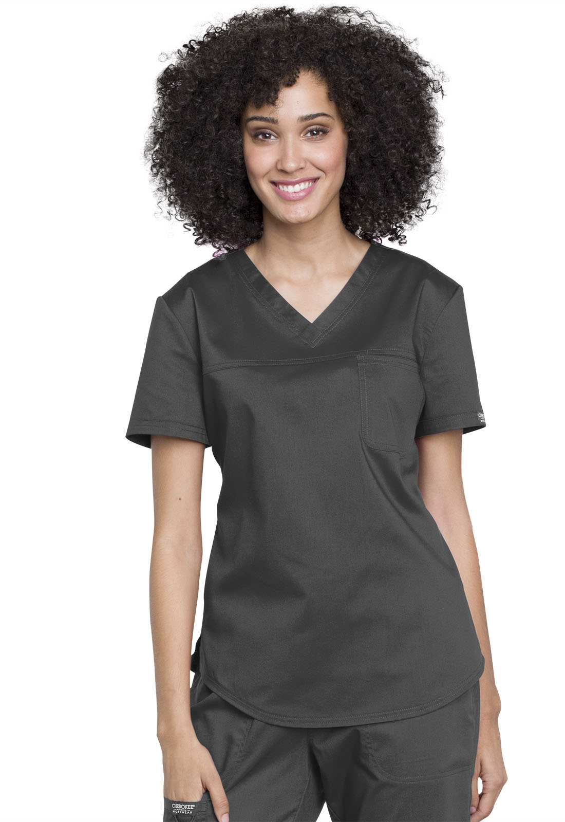 Cherokee Ladies Tuckable V-Neck Top - #WW657JMMR - Image 1