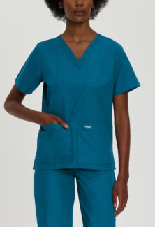 Landau Ladies 2 Pocket Scrub Top - #8219CADV