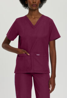 Landau Ladies 2 Pocket Scrub Top - #8219CADV