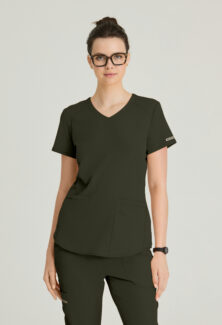 Skechers™ by Barco Women's 3 Pocket Modern Fit V-Neck Scrub Top - #SK101JMMR