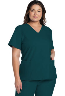 Cherokee Ultra Ladies' 2 Pocket V-neck Top - #CK953A-CHOP