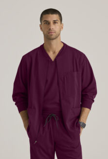 Grey's Anatomy Spandex Stretch Men's Scrub Jacket - #GRSW871-CHOP
