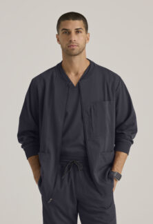 Grey's Anatomy Spandex Stretch Men's Scrub Jacket - #GRSW871-CHOP