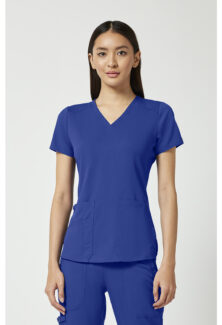 MedCouture Ladies’ Touch V-Neck Shirttail Top - #MC7459GB
